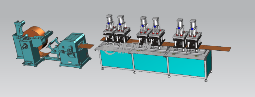 铜片自动化连续冲压设备设计 - 模具相关设备图纸 - 沐风网